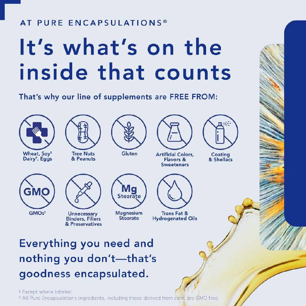 Pure Encapsulations what's on the inside that counts graphic with free-from icons