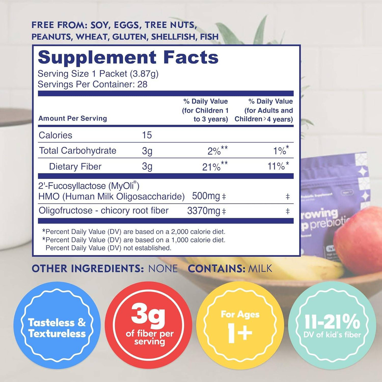 Begin Health Growing Up Prebiotics 28-pack - 108 Grams