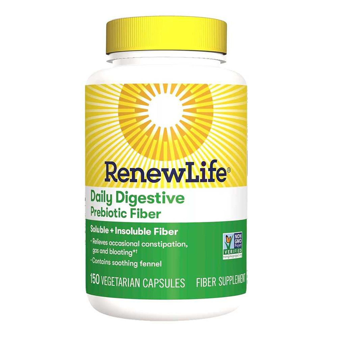 Renew Life Daily Digestive Prebiotic Fiber - 150 Capsules RNLF21325 17.99