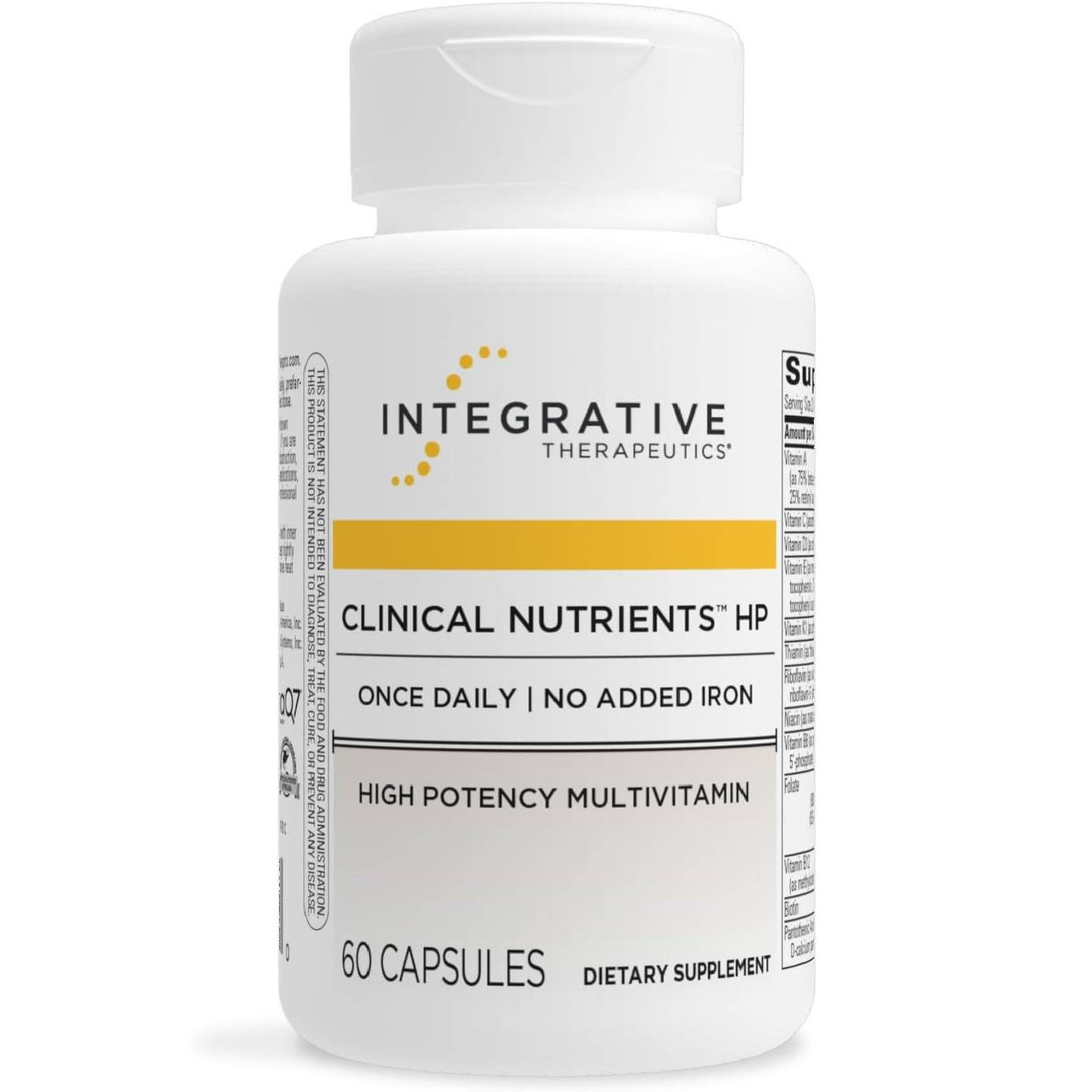 Integrative Therapeutics Clinical Nutrients HP once daily no added iron multivitamin 60 capsule bottle