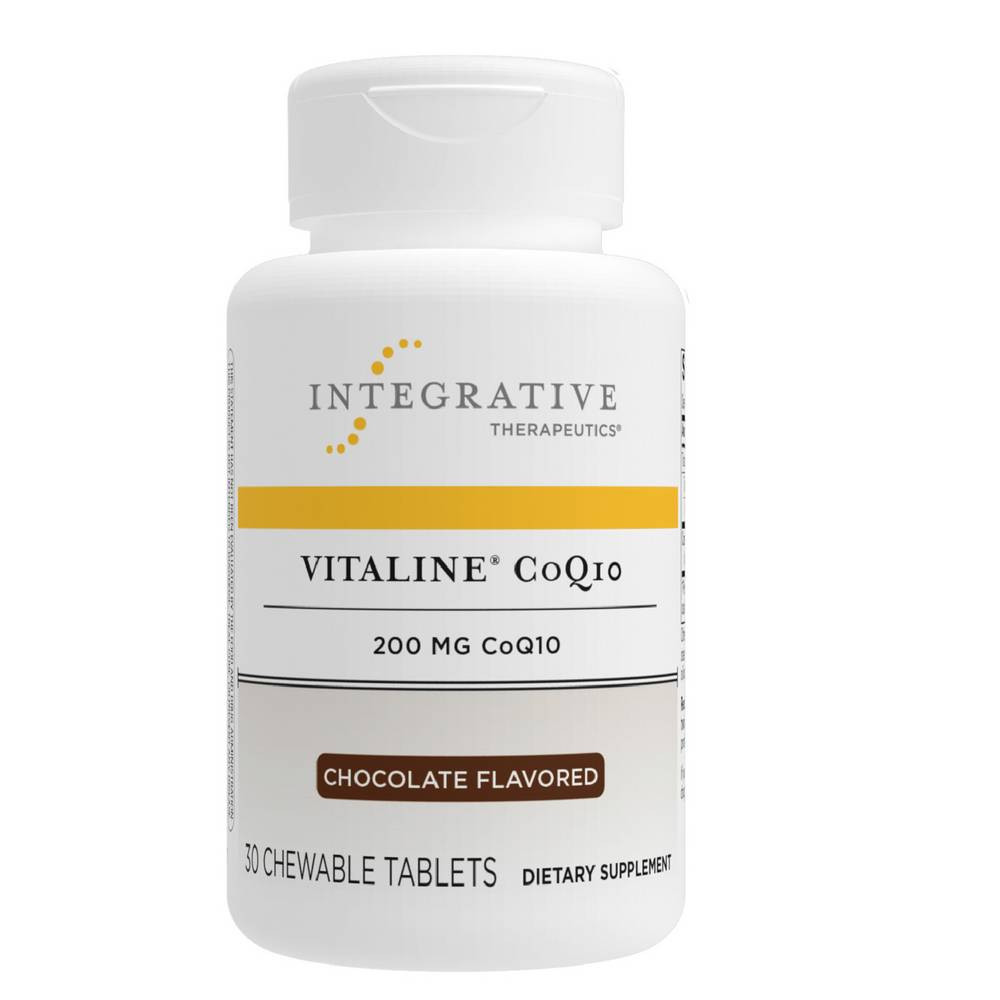 Integrative Therapeutics Vitaline CoQ10 200mg Chewable, Chocolate Flavor - 30 Wafers