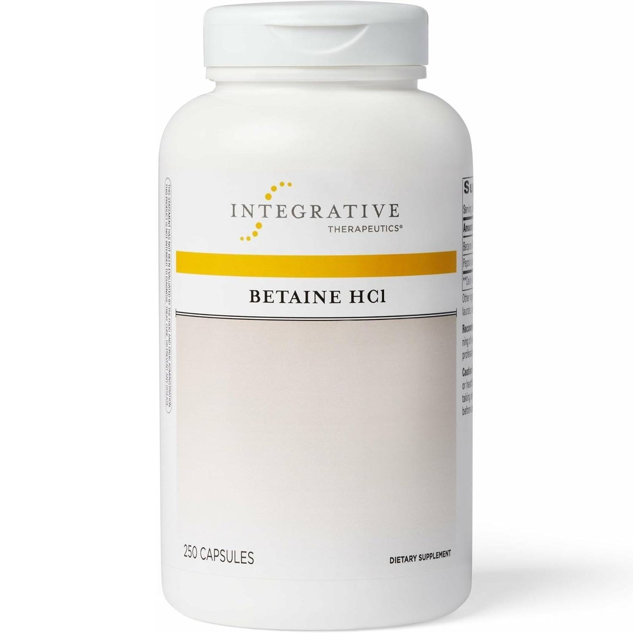 Integrative Therapeutics Betaine HCl 250 capsules bottle