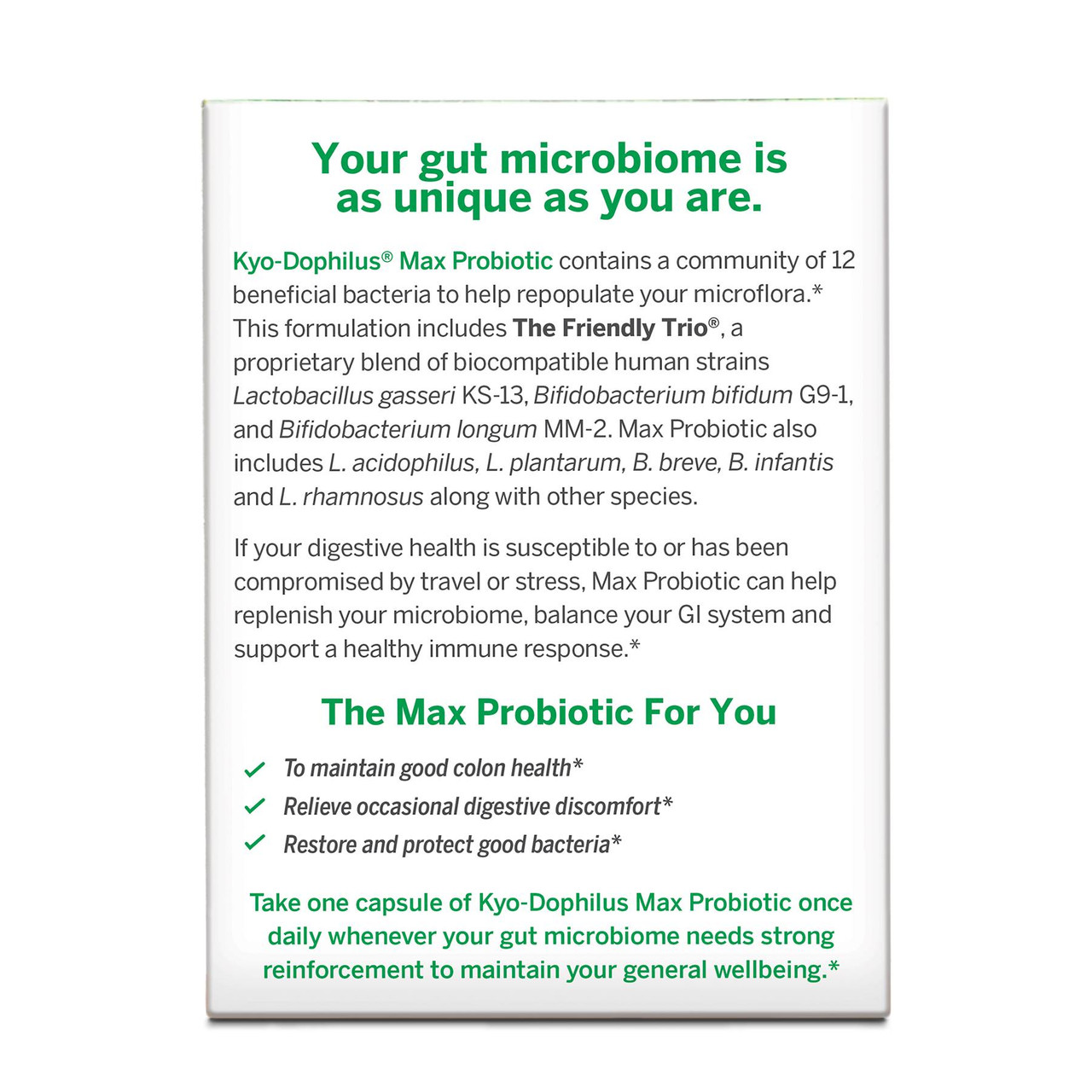Wakunaga Kyo-Dophilus Max - 30 Capsules