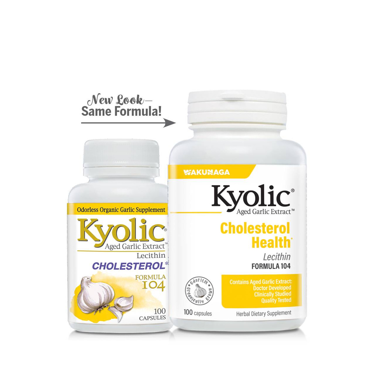 Kyolic Formula 104 new look same formula 100 capsules bottle