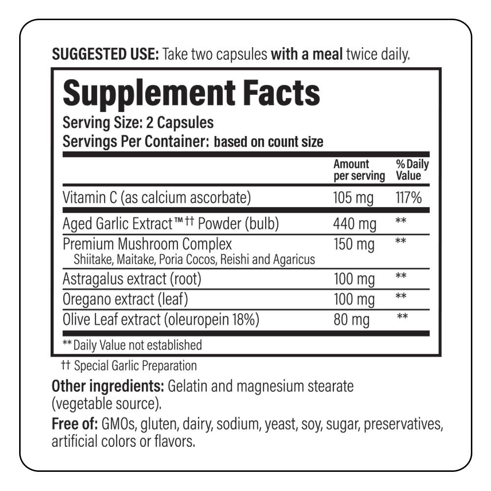 Wakunaga Kyolic Aged Garlic Extract Formula 103 - Immune - 100 Capsules