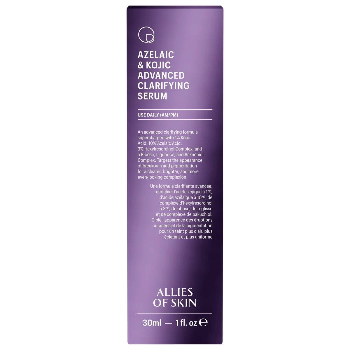 Allies of Skin Azelaic & Kojic Clarifying Serum 30 ml box