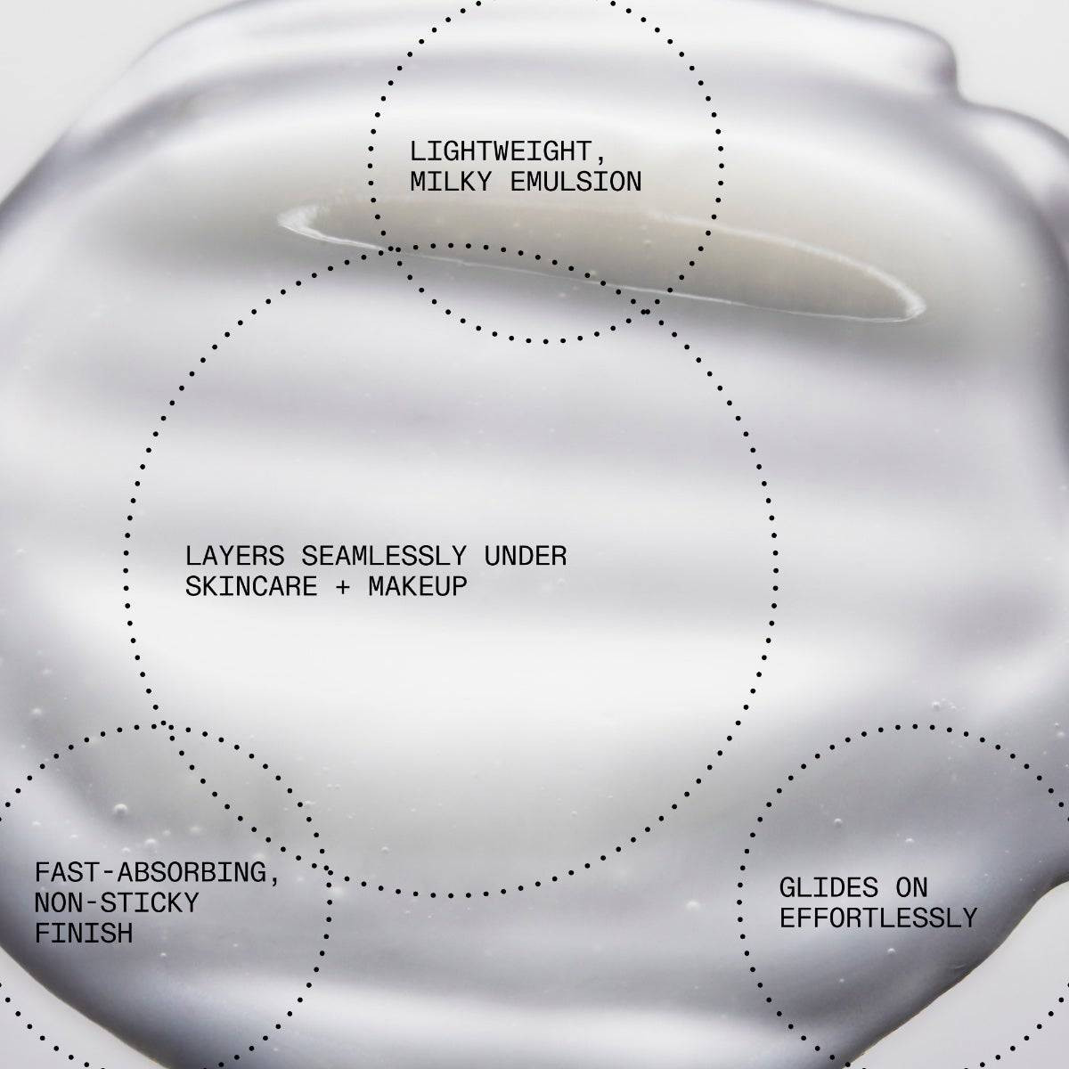 Clarifying Serum milky emulsion texture swatch