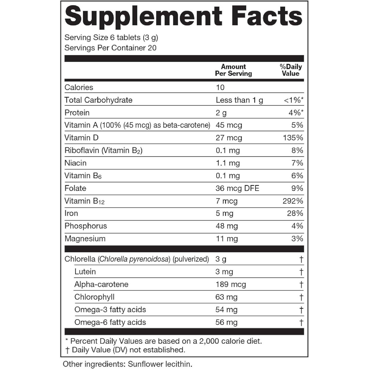 Sun Chlorella  500mg