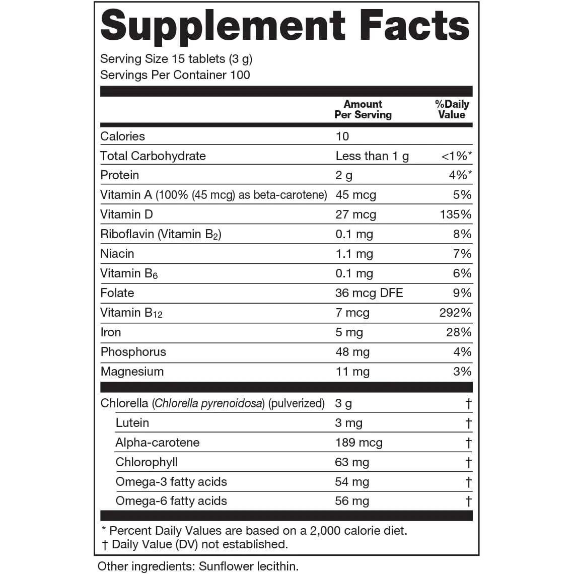 Sun Chlorella Econ 200mg - 1500 Tablets