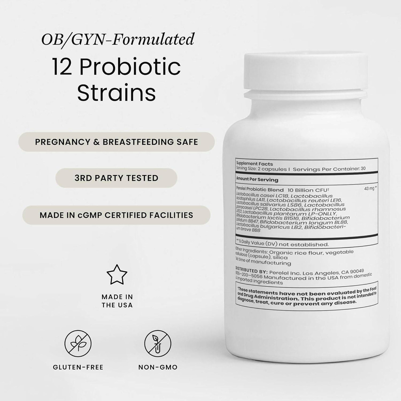 Perelel Daily Probiotic - 60 Capsules