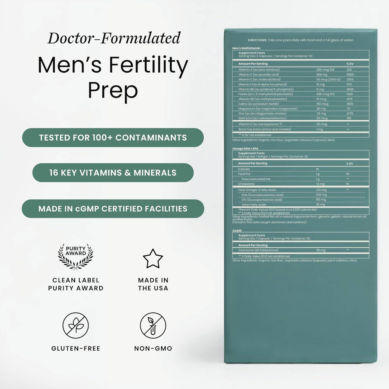 Perelel Men's Multi Support Pack - 30 Packets