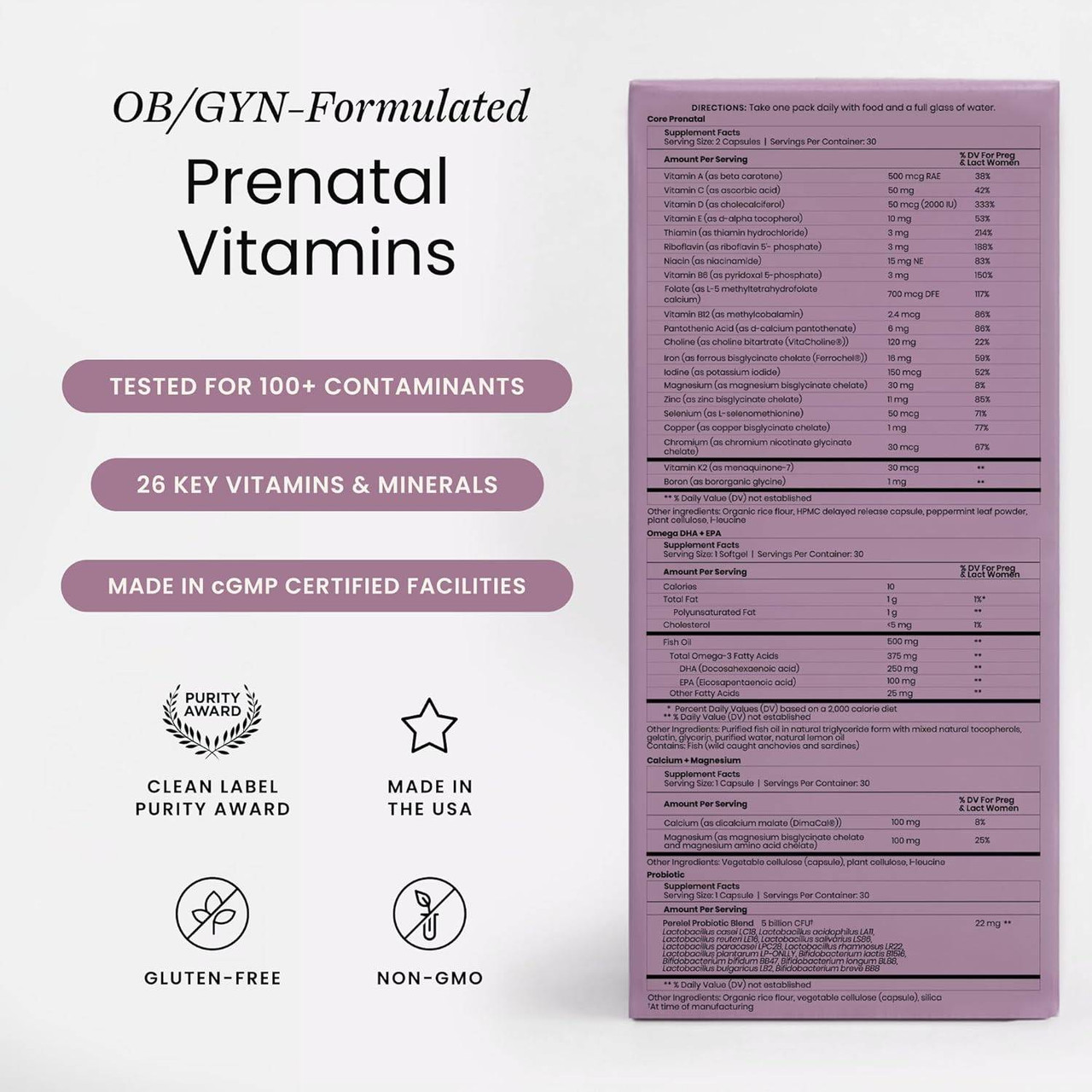 Perelel 3rd Trimester Prenatal Pack - 30 Packets