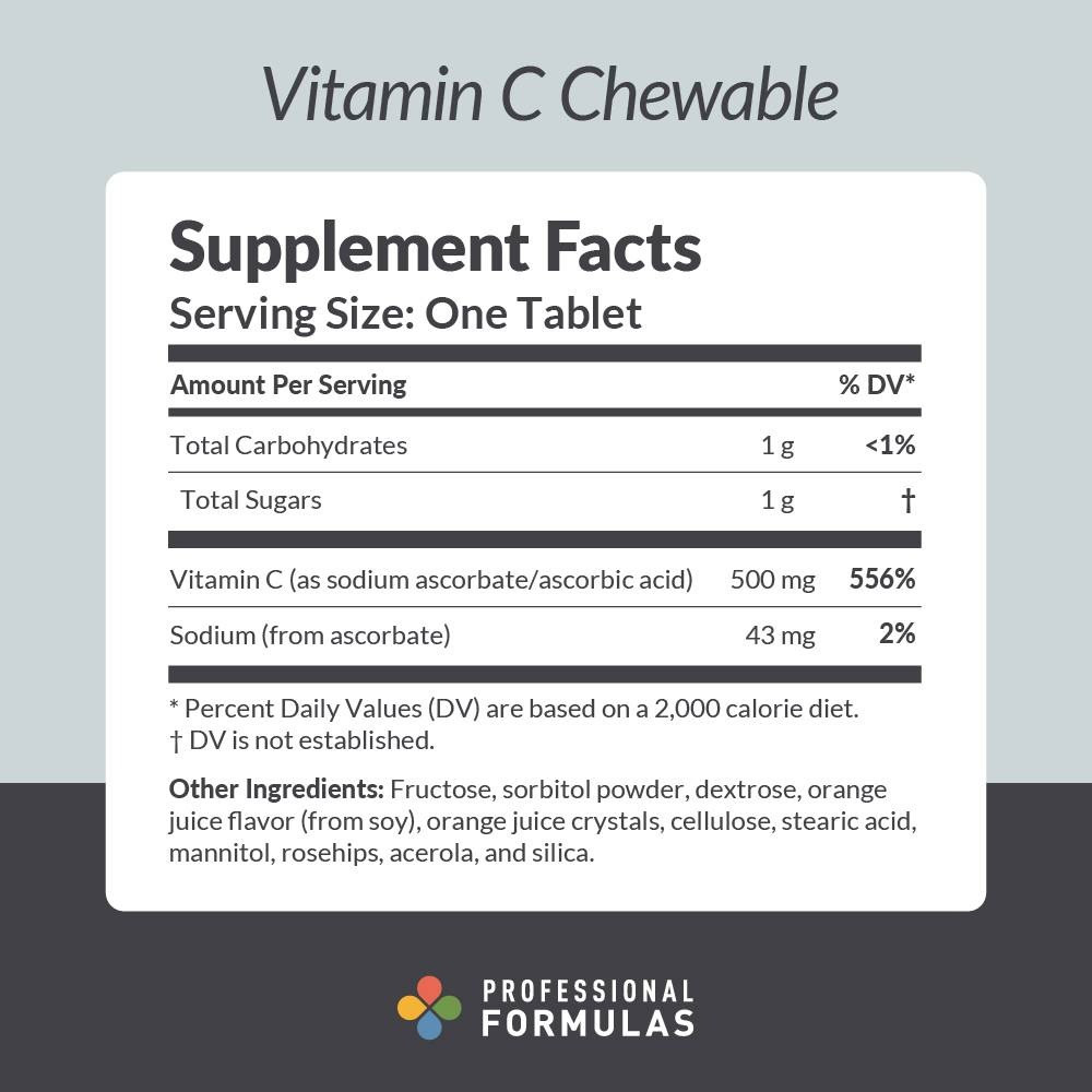 Professional Formulas Vitamin C Chewable - 90 Tablets