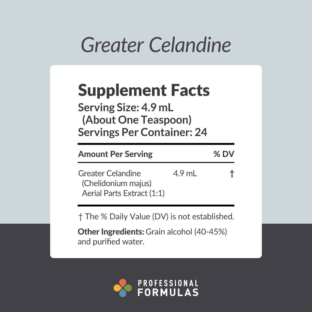 Professional Formulas Greater Celandine (Chelidonium majus) - 250 Milliliters