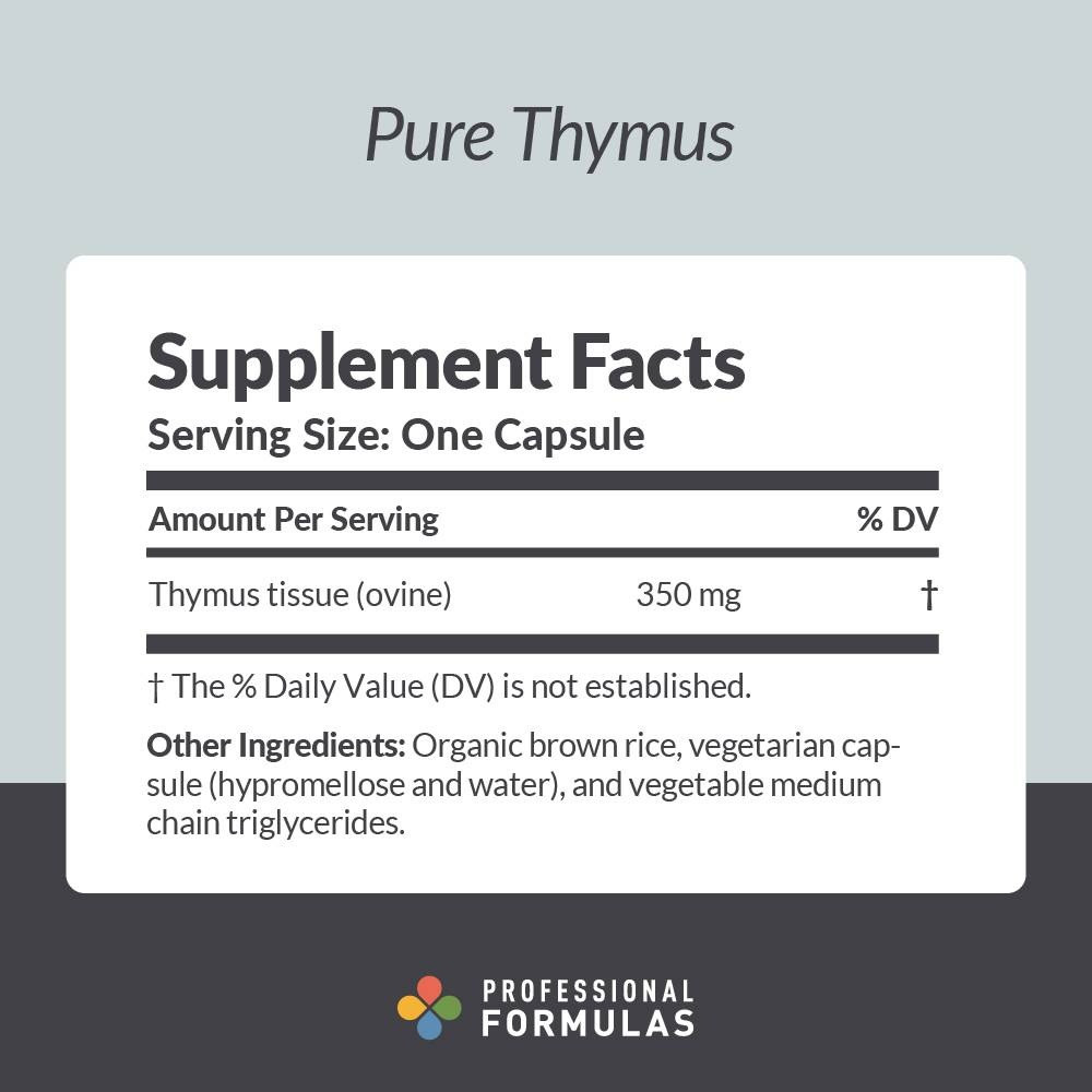 Professional Formulas Pure Thymus - 60 Capsules