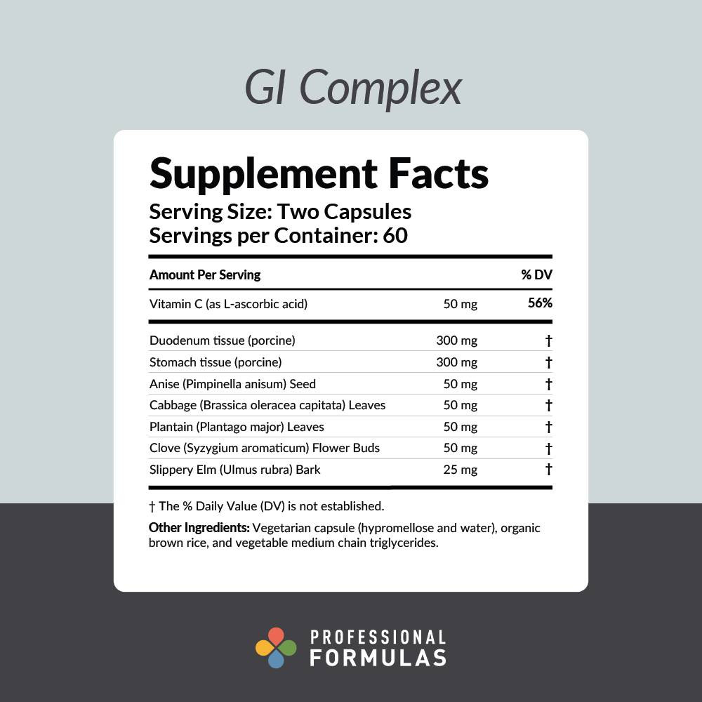 Professional Formulas GI Complex - 60 Capsules