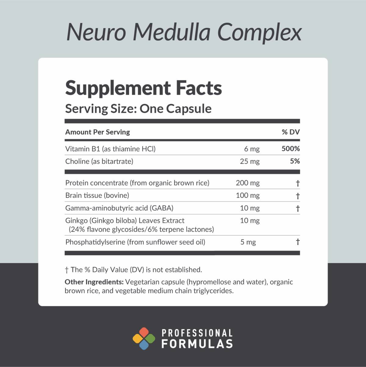 Professional Formulas Neuro Medulla Complex - 60 Capsules