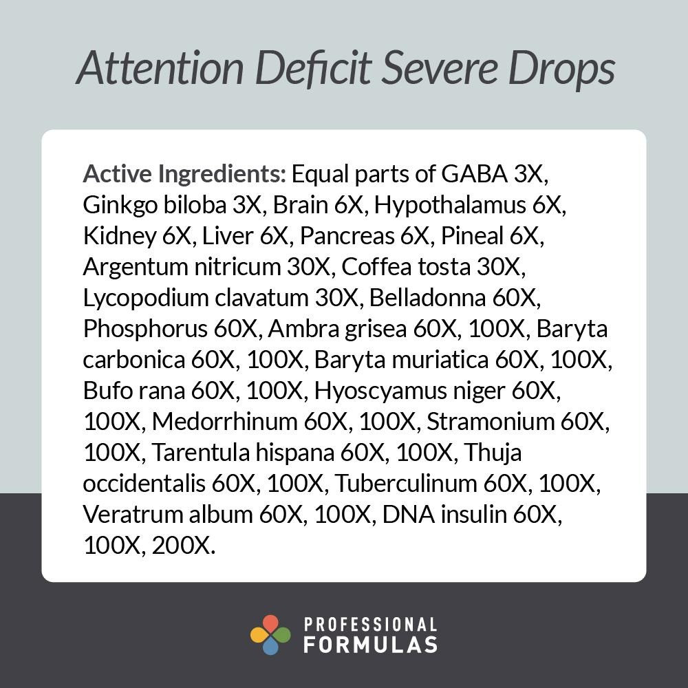 Professional Formulas Attention Deficit/Severe - 59 Milliliters