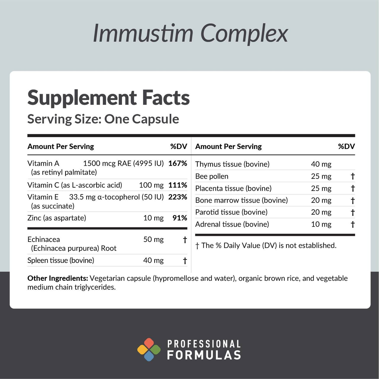 Professional Formulas Immustim Complex - 60 Capsules