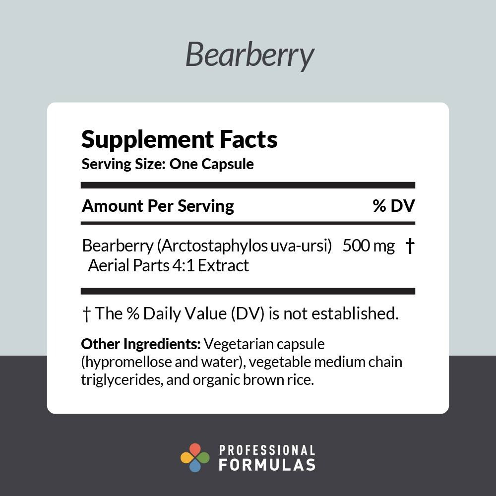 Professional Formulas Uva Ursi/Bearberry 500mg - 90 Capsules