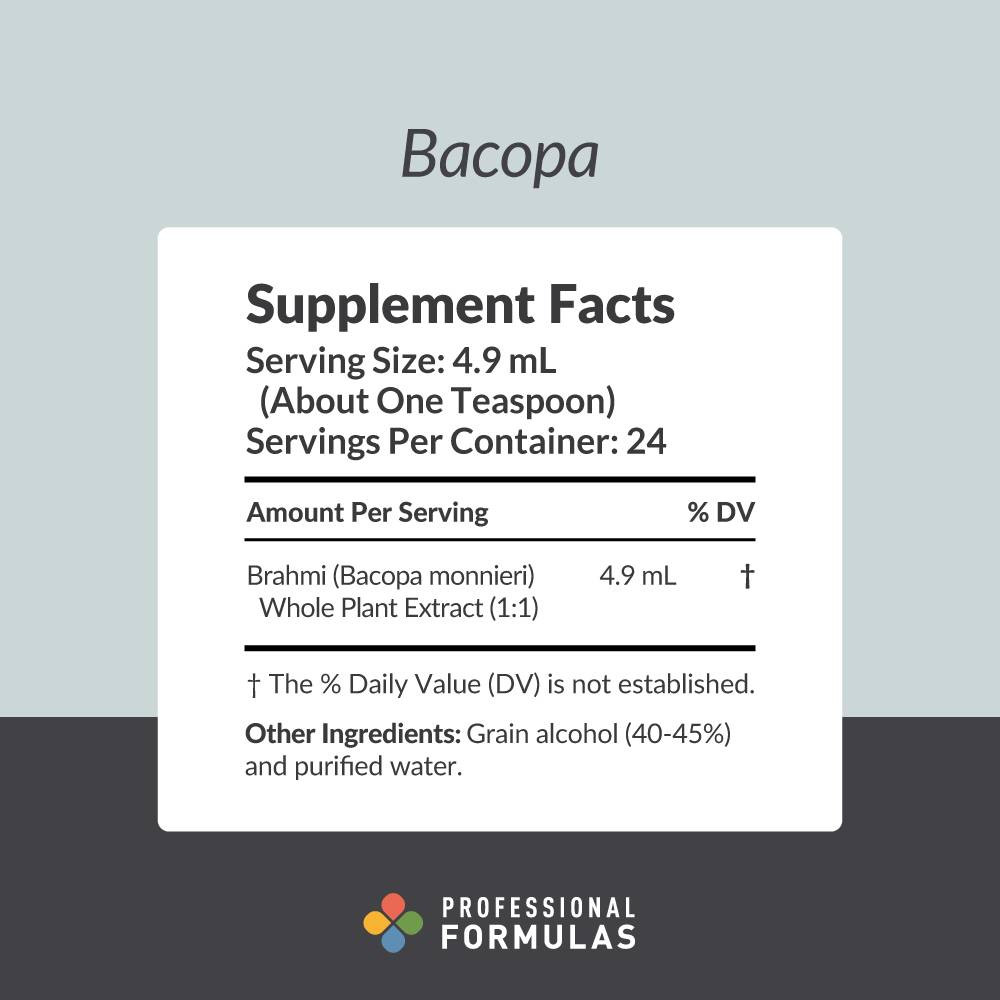 Professional Formulas Bacopa monnieri (whole plant) - 250 Milliliters