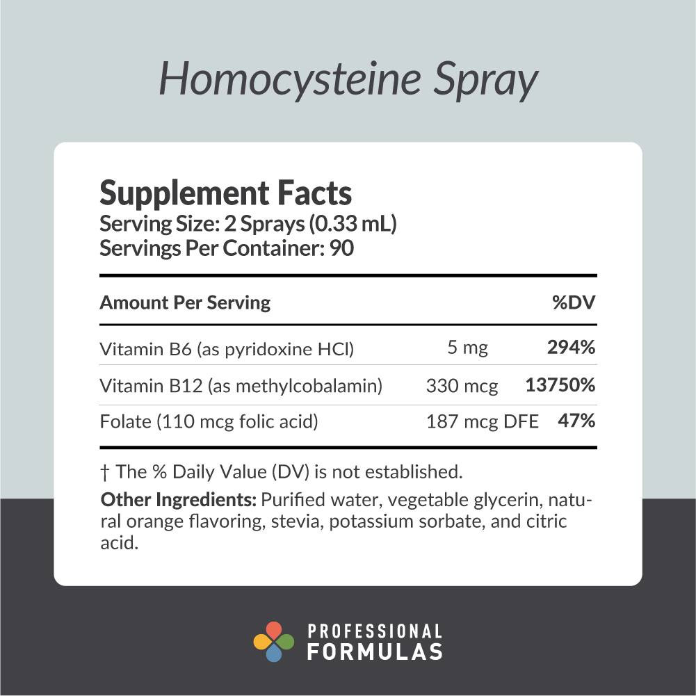Professional Formulas Homocysteine Spray - 29.5 Milliliters