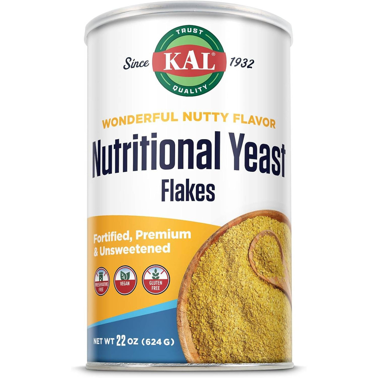 KAL Supplements Nutritional Yeast Flakes Unflavored - 624 Grams