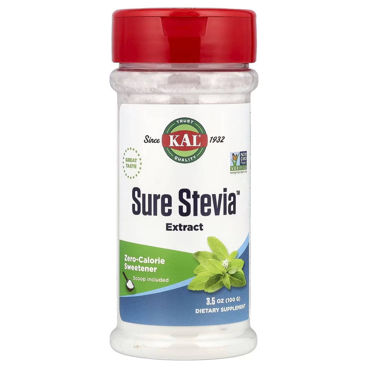 KAL Supplements Sure Stevia Extract - 100 Grams