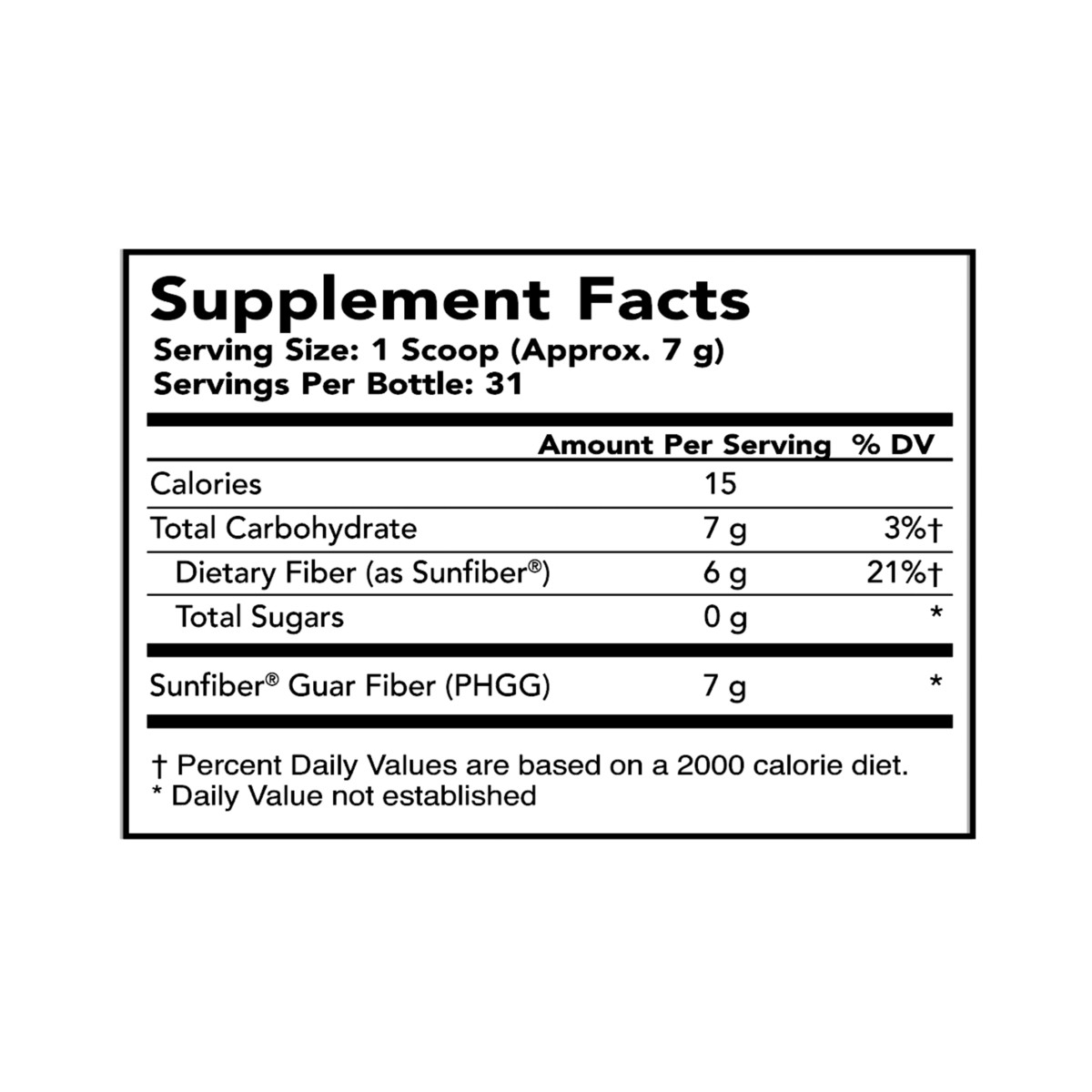 Tomorrow's Nutrition Sunfiber - 217 Grams