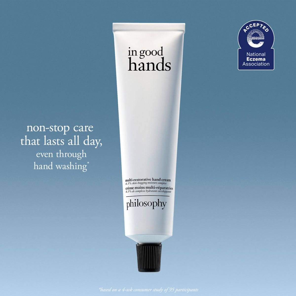 In good hands National Eczema Association all-day care graphic