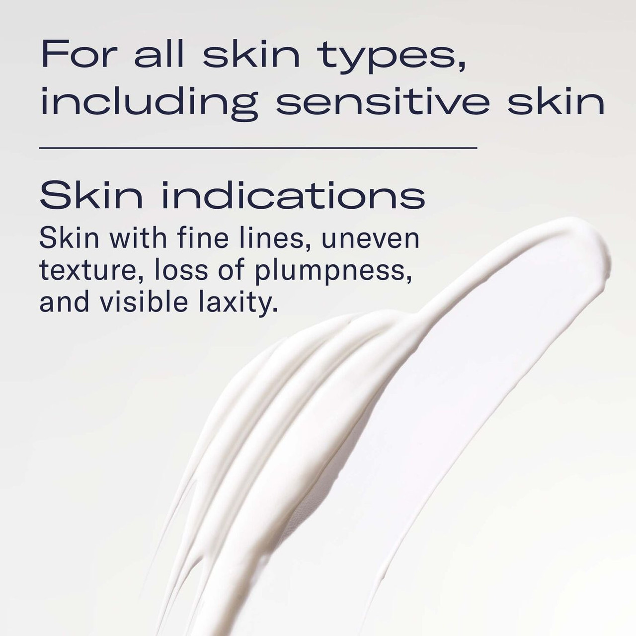 Serum swatch, for all skin types including sensitive skin graphic