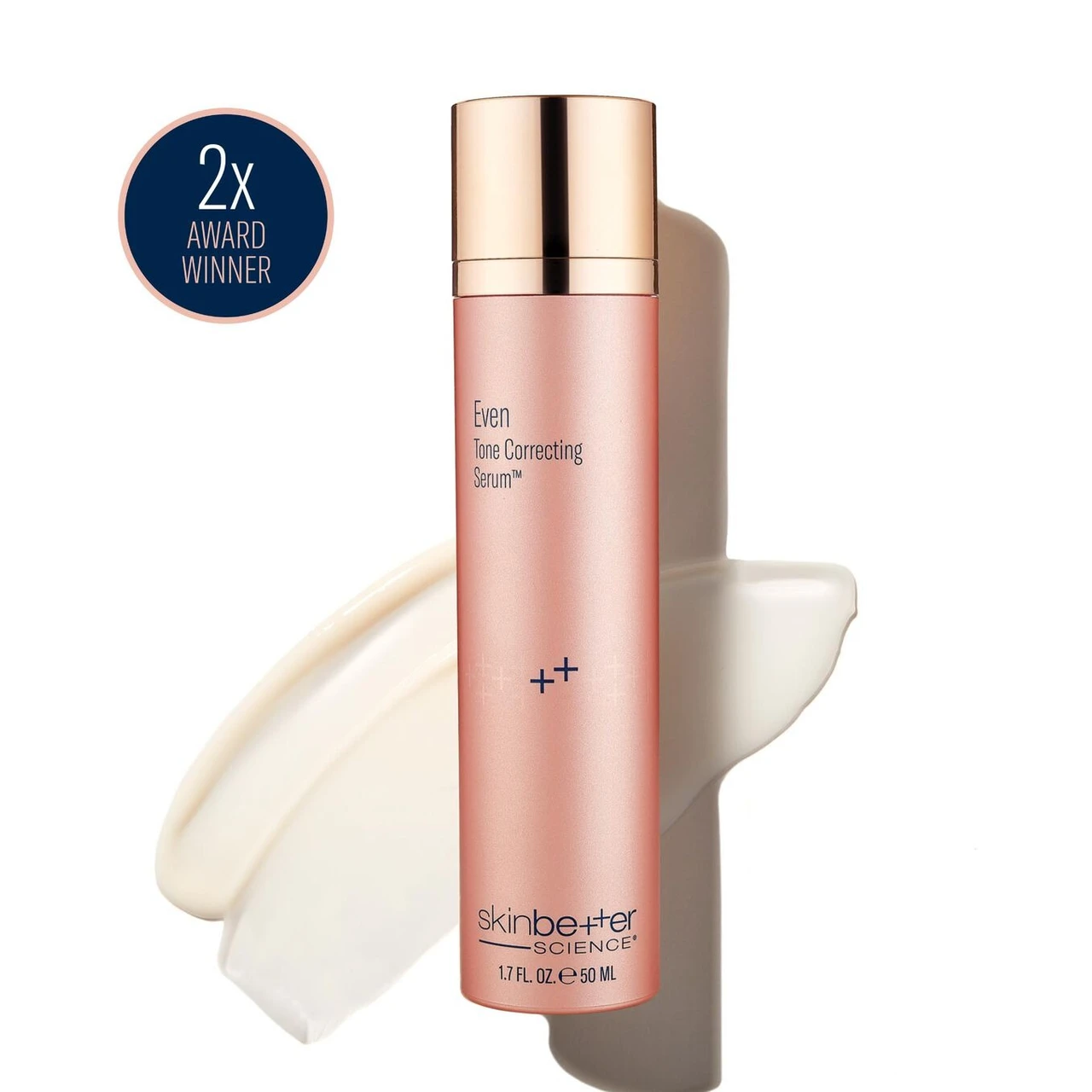 Skinbetter Science Even Tone Correcting Serum 50 ml bottle with cream swatch