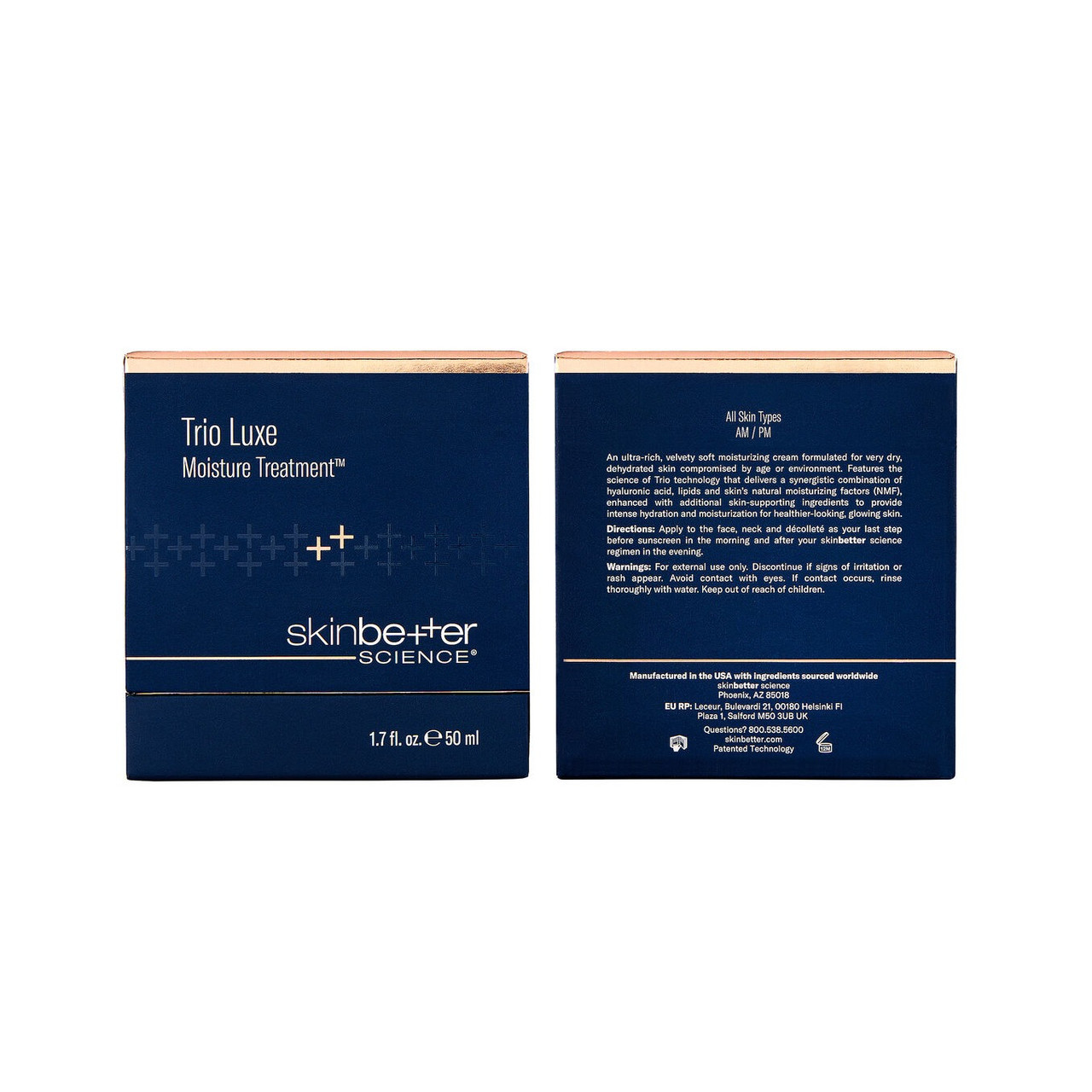 Trio Luxe box front and back panels