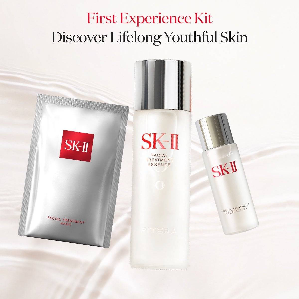 SK-II First Experience Kit facial mask, Facial Treatment Essence and Clear Lotion