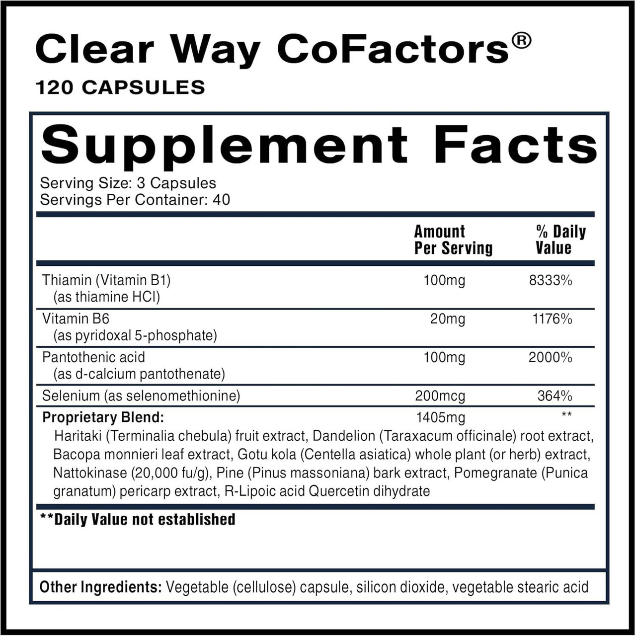 Quicksilver Scientific Clear Way Cofactors