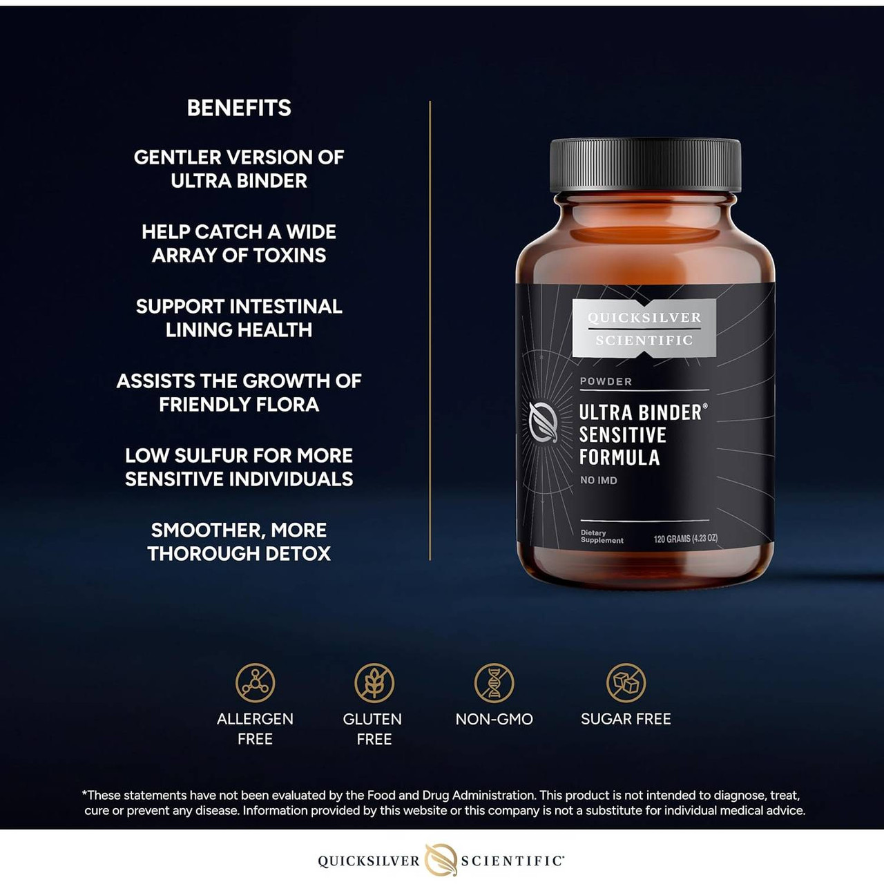 Quicksilver Scientific Ultra Binder Sensitive - 120 Capsules