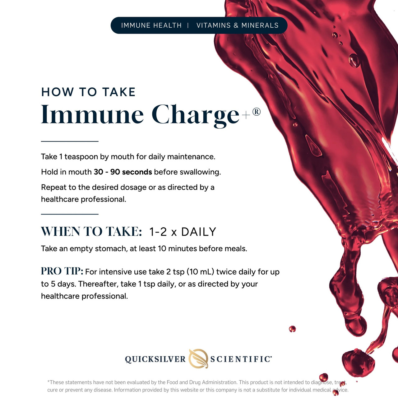 Quicksilver Scientific Immune Charge+ - 100 mL