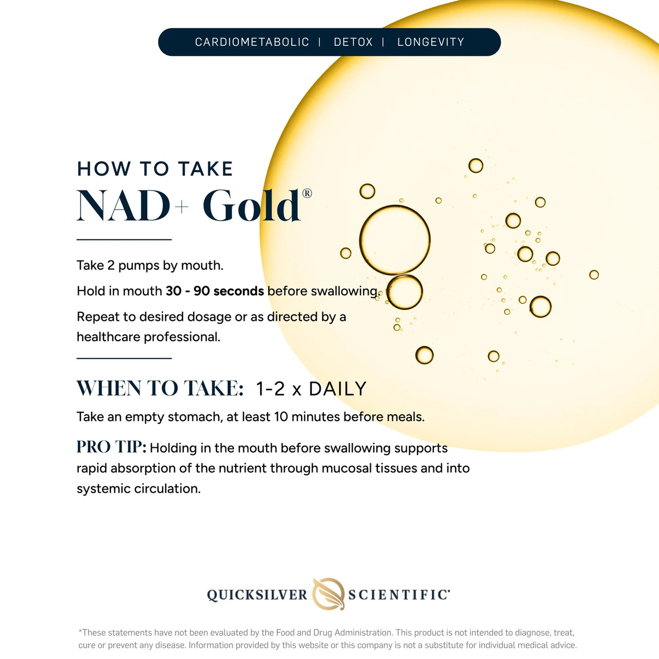 Quicksilver Scientific NAD+ Gold