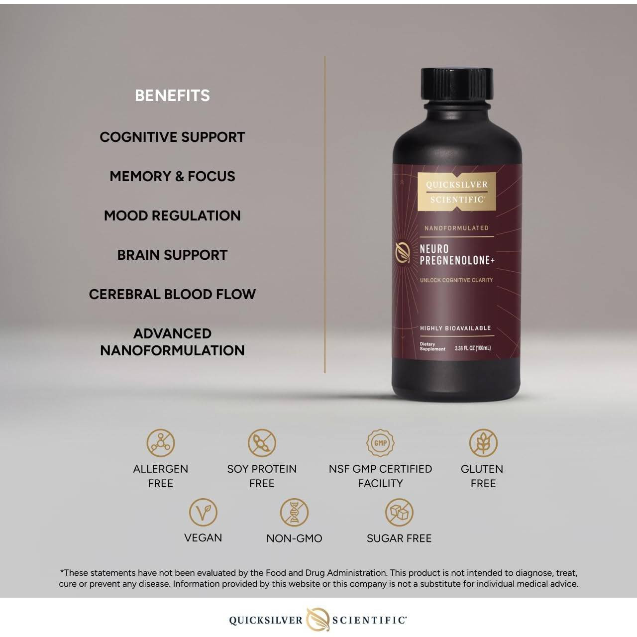 Quicksilver Scientific Neuro Pregnenolone+ - 100 mL