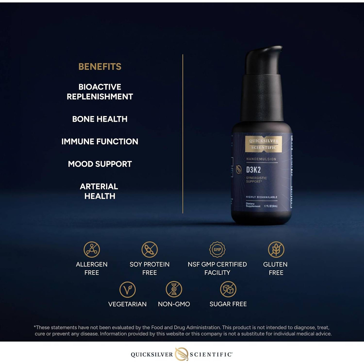 Quicksilver Scientific D3K2 - 50 mL