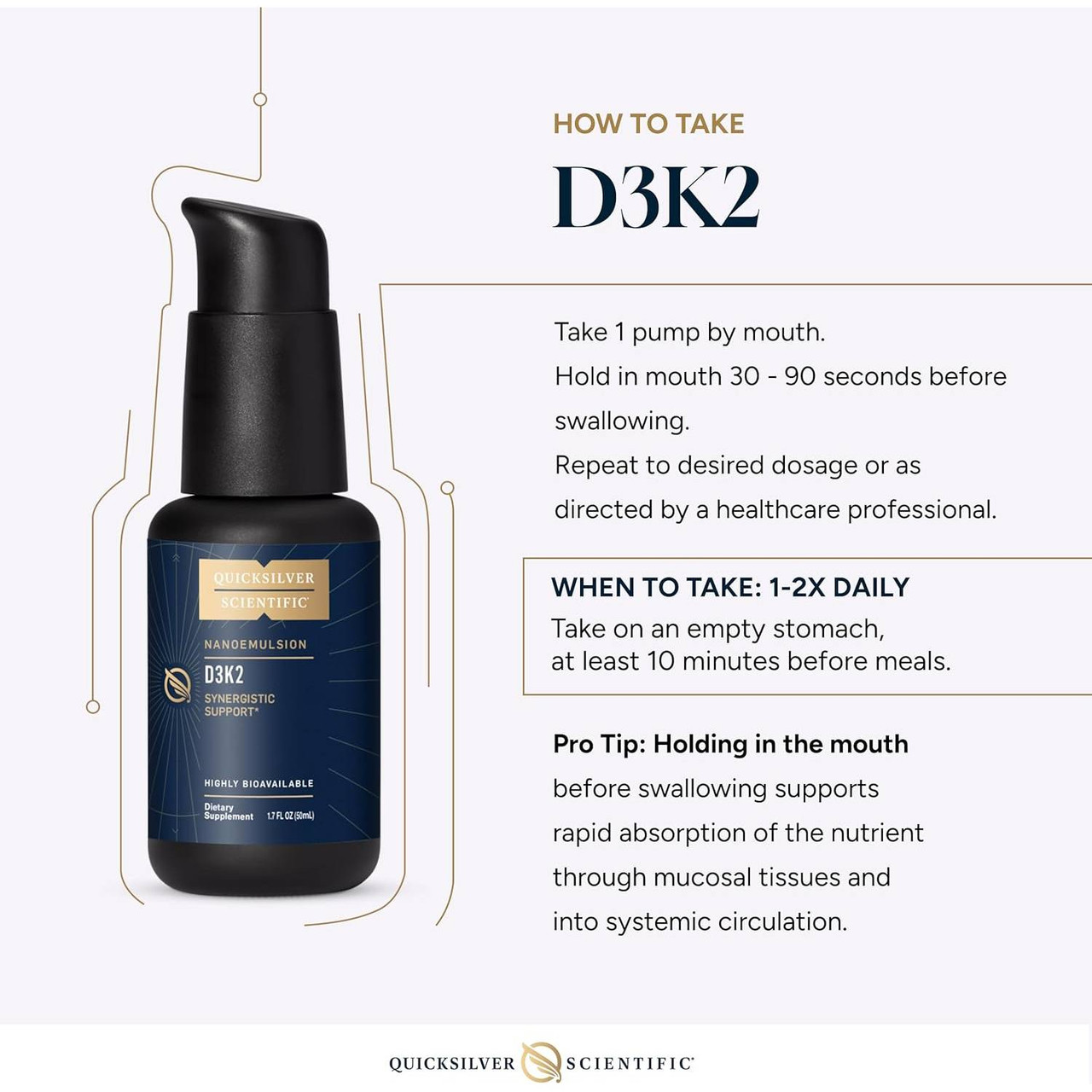 Quicksilver Scientific D3K2 - 50 mL