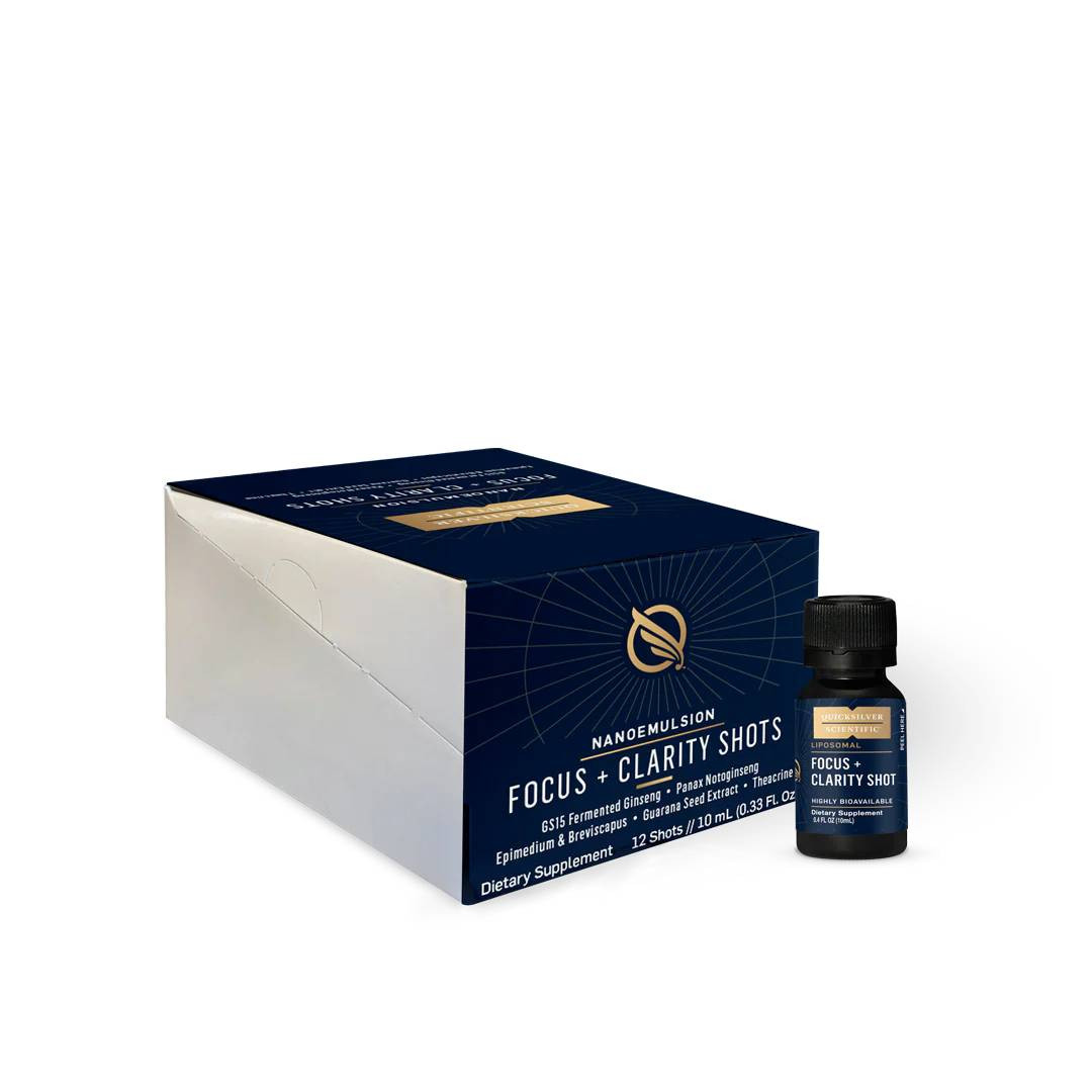Quicksilver Scientific Focus + Clarity Shots - Box Of 12, 10 mL Bottles