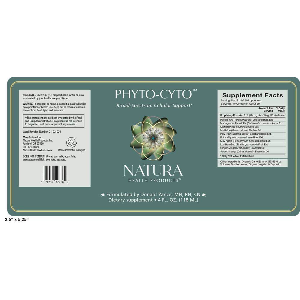 Natura Health Products Phyto-Cyto - 118 Milliliters