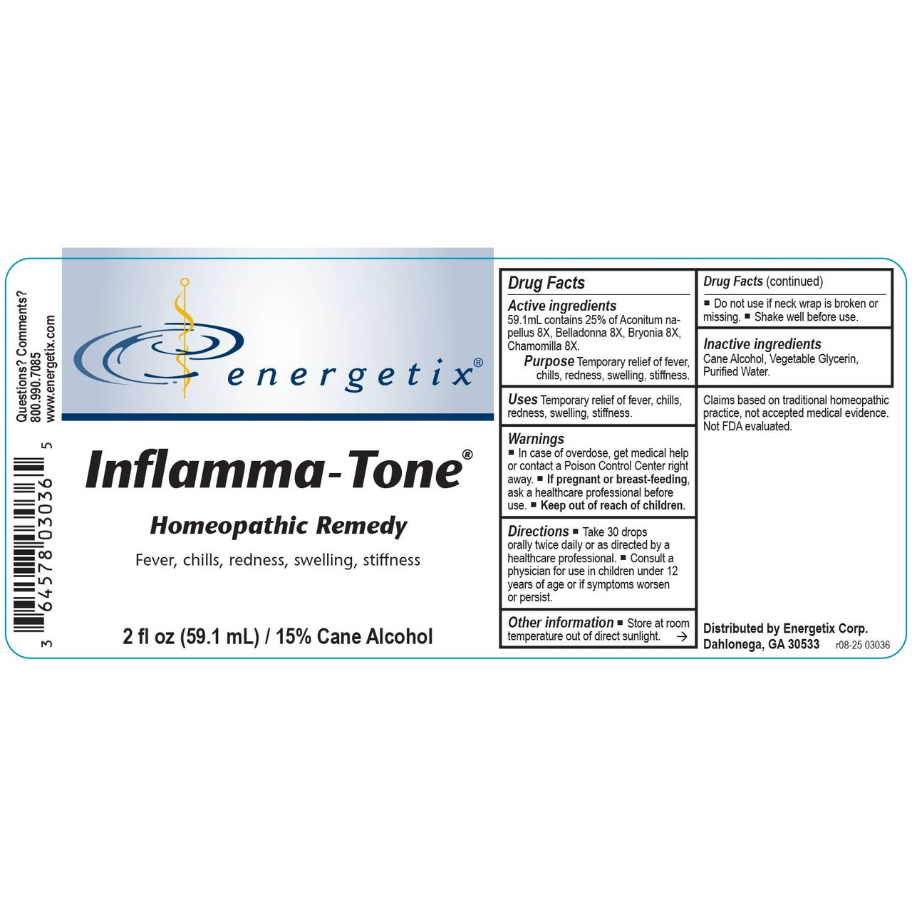 Energetix Inflamma-Tone - 59.1 Milliliters