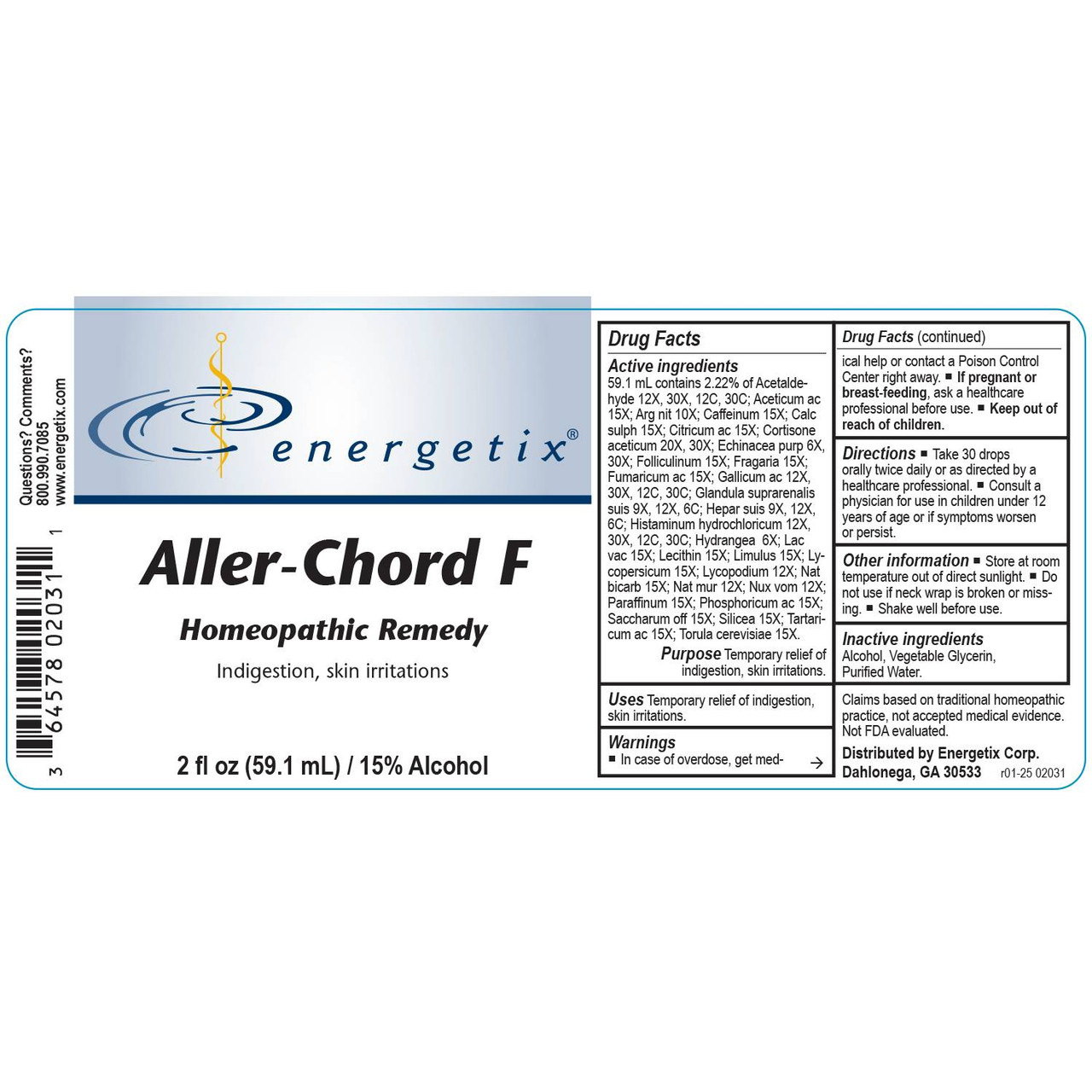 Energetix Aller-Chord F - 59.1 Milliliters