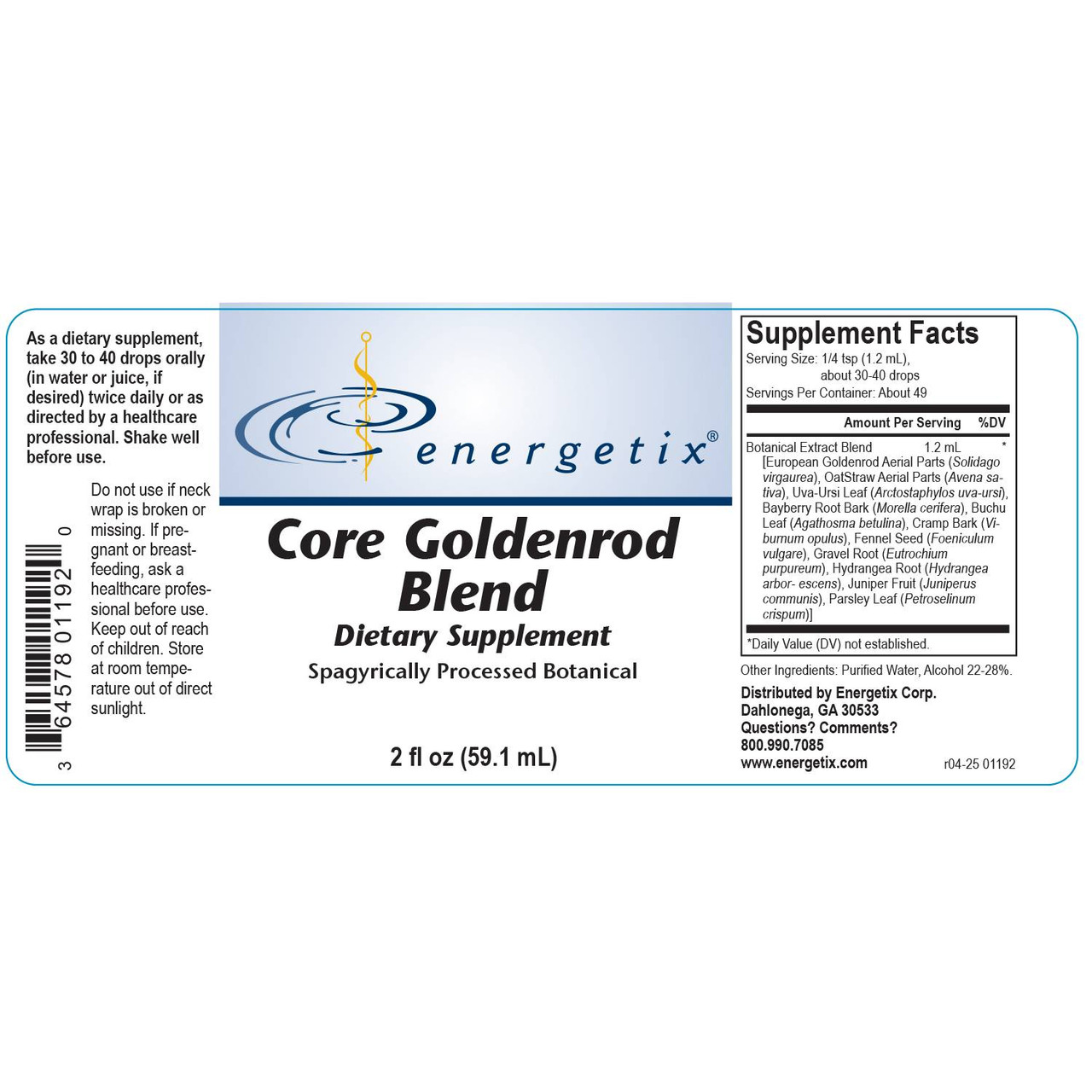Energetix Core Goldenrod Blend - 59.1 Milliliters