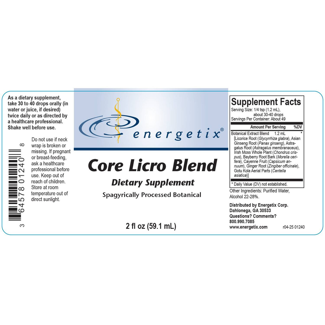 Energetix Core Licro Blend - 59.1 Milliliters