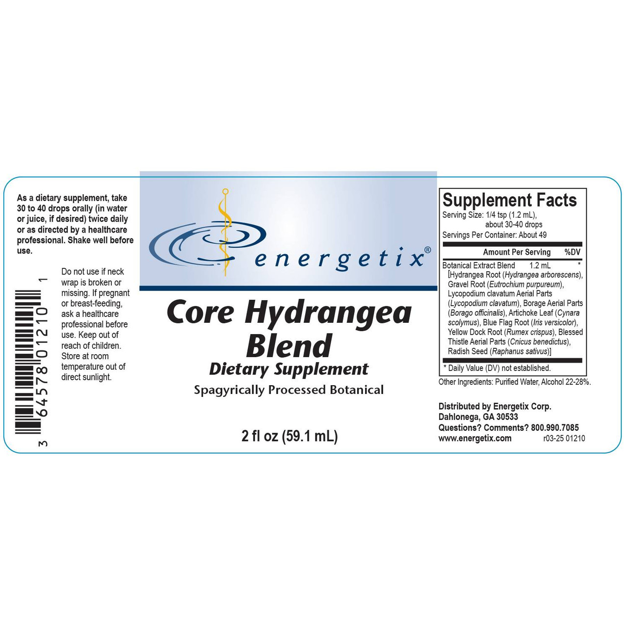 Energetix Core Hydrangea Blend - 59.1 Milliliters