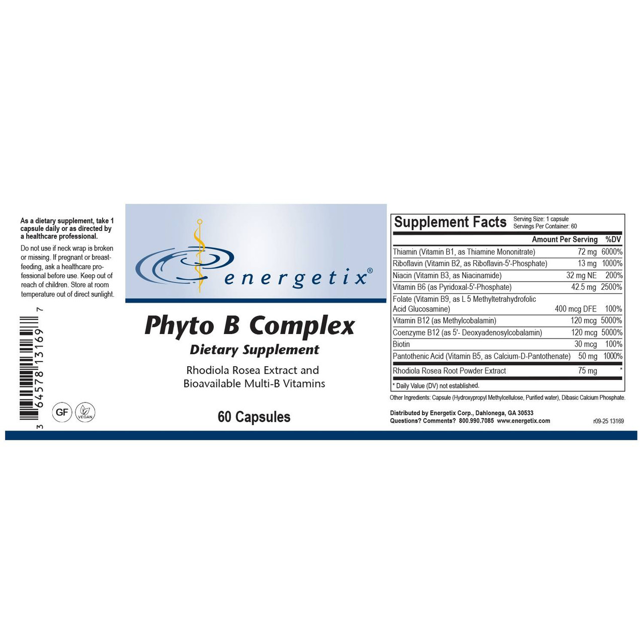 Energetix Phyto B Complex - 60 Capsules