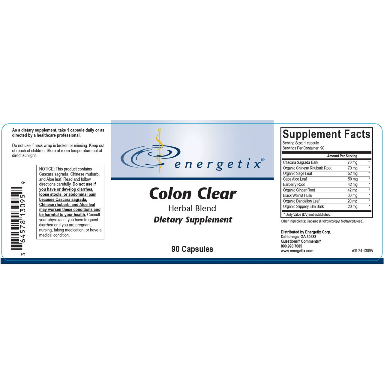 Energetix Colon Clear - 90 Capsules